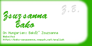 zsuzsanna bako business card